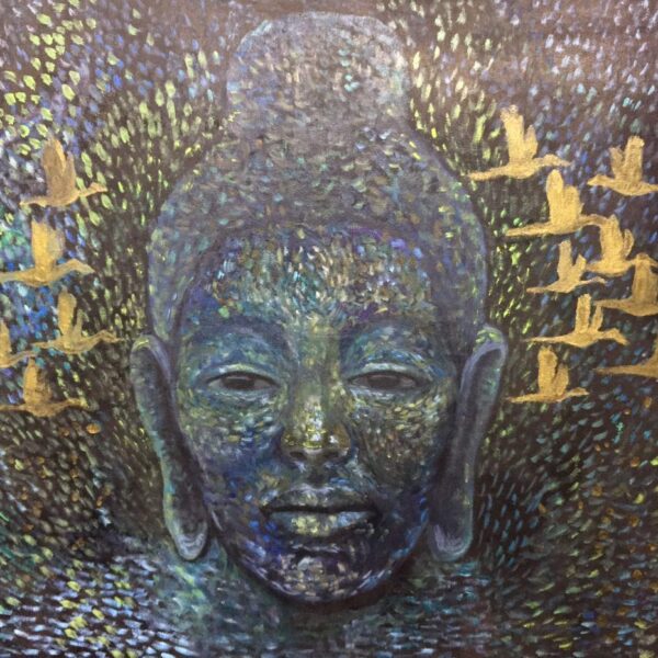 Oil painting on canvas, Buddha art on canvas, decorative painting
